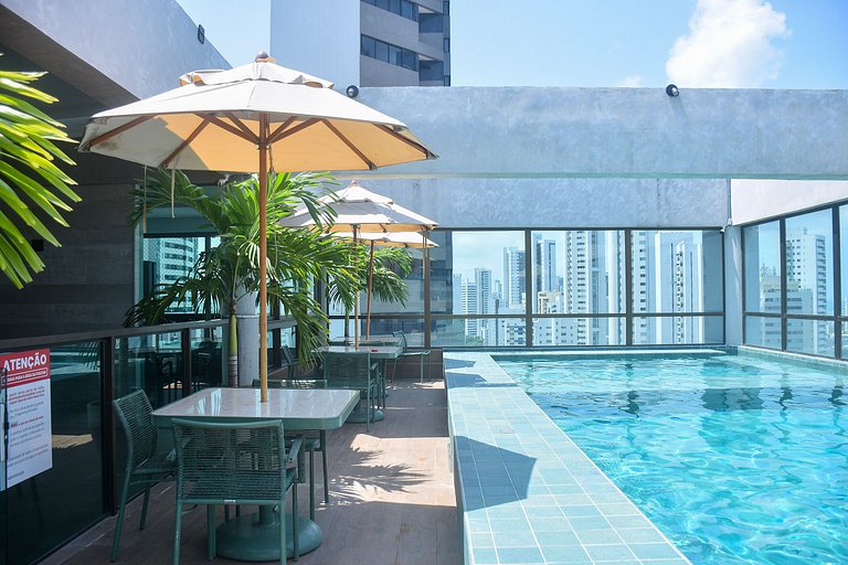 Flat Completo Conforto em Boa Viagem - Rooftop 304