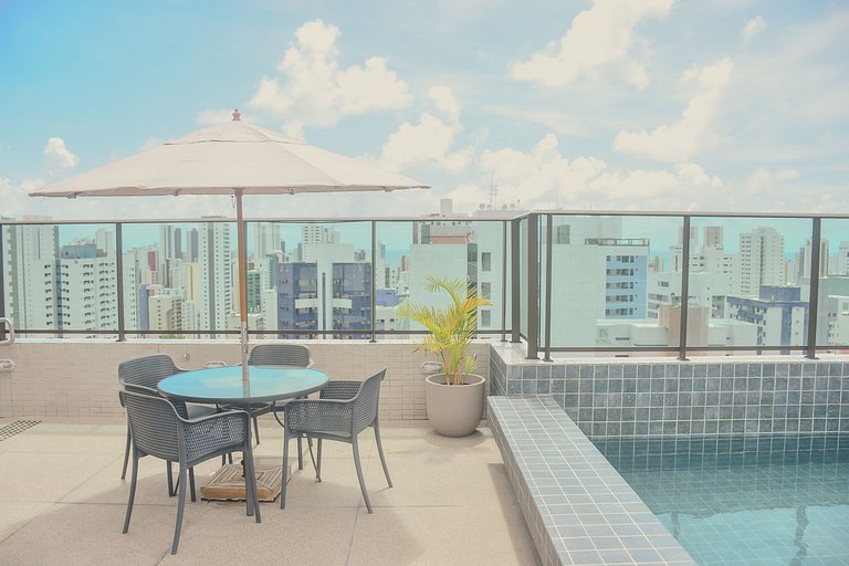 Flat Boa Viagem + Coworking | 5 min do aeroporto