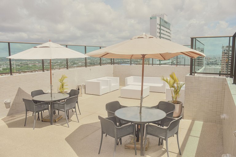 Flat Boa Viagem + Coworking | 5 min do aeroporto