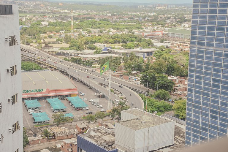 Flat Boa Viagem + Coworking | 5 min do aeroporto