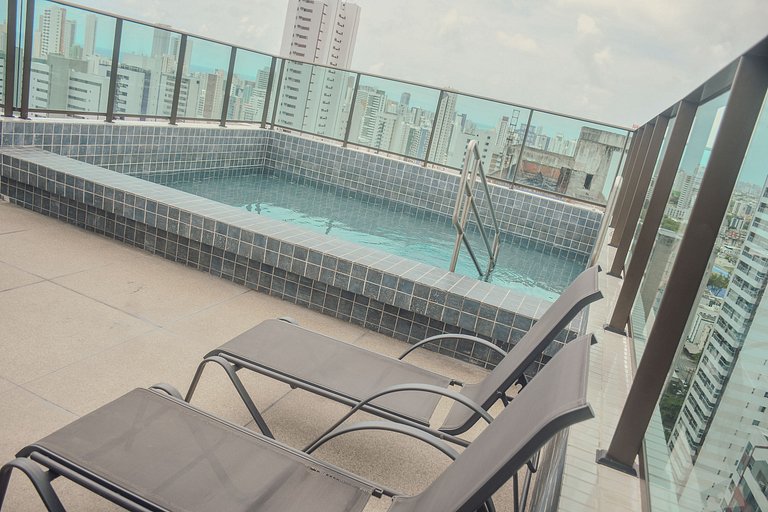 Flat Boa Viagem + Coworking | 5 min do aeroporto