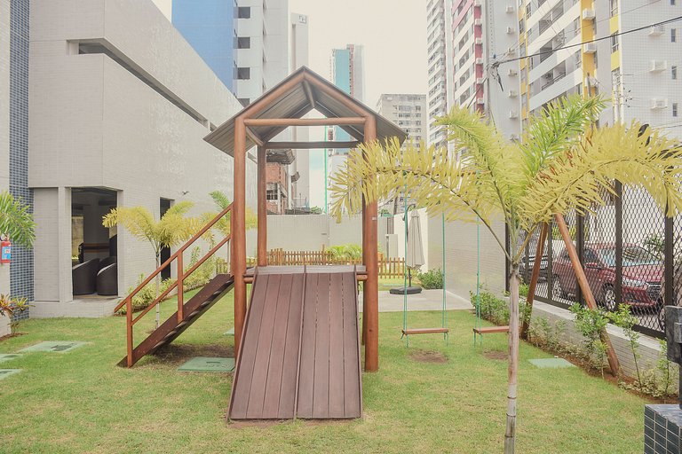 Flat Boa Viagem + Coworking | 5 min do aeroporto