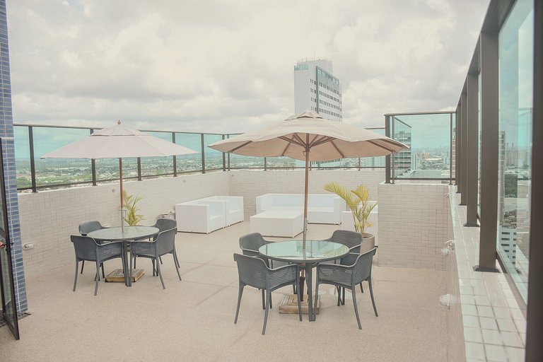 Flat Boa Viagem + Coworking | 5 min do aeroporto