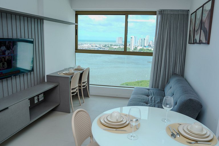Flat Completo - Vista para o Recife - Cais 1708