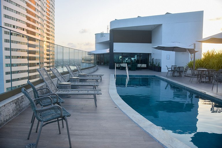 Flat Completo - Vista para o Recife - Cais 1708