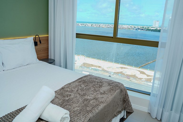 Flat Completo - Vista para o Recife - Cais 1011