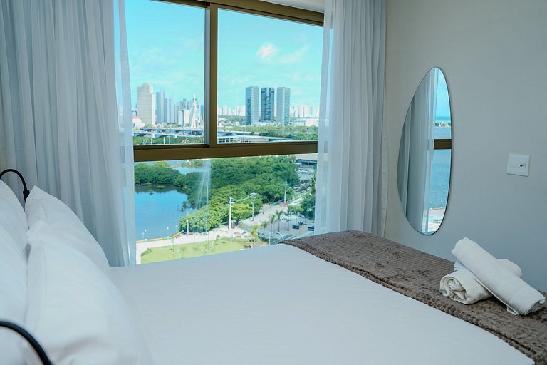 Flat Completo - Vista para o Recife - Cais 1011