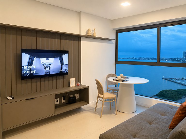 Flat Completo - Vista para o Recife - Cais 1708