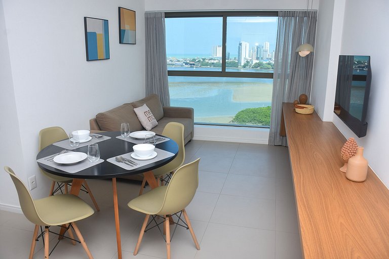 Vista mar - Flat Parque do Cais 1210